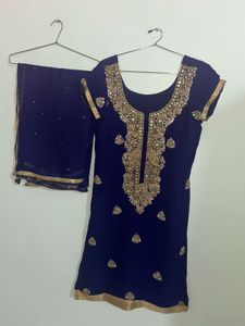 Navy Blue Salwar Kameez Suit