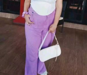STREET9 CHARMING LAVENDER HIGH RISE TROUSERS
