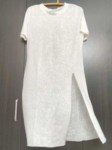 White Slit Top