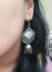Combo Of 2 Ethnic Jhumke Mirror Earrings✨