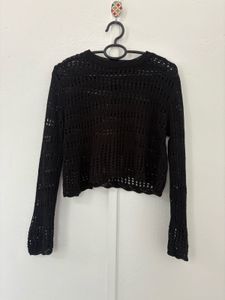 Black Boho Top