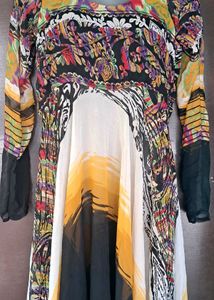Abstract Print Anarkali Kurta