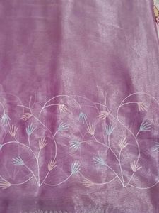 Elegant Lavender Floral Saree