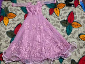Elegant Pink Floral Gown