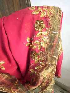 Tissue Embroidered Saree