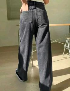 Grey Stright Fir Jeans -2