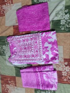 Pink Floral Embroidered Kurta Set