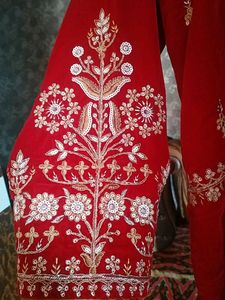 Xl Size Red Velvet Suit.fixed Price..