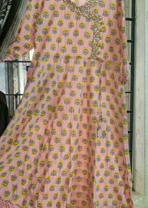 Pink Floral Print Kurta
