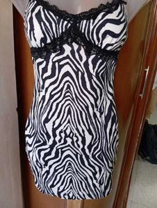 Zebra Print Mini Dress