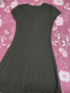 Olive Green Casual Dress