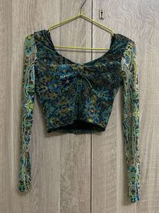 Patterned Long Sleeve Top