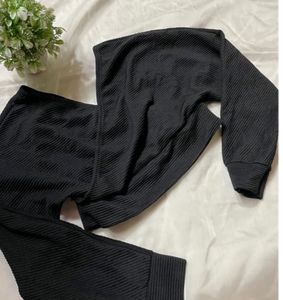 Off Shoulder Black Top