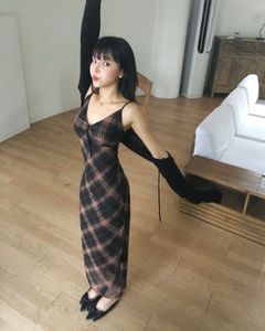 ! SIZE M! Aesthetic Checkered Plaid Slip Dres