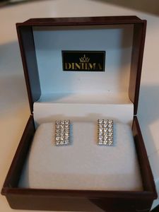 PURE STERLING SILVER 925 EARRINGS STUDS ZIRCONIA