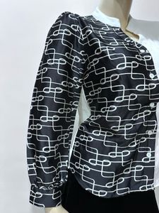 Chic Two-Tone Blouse Shirt