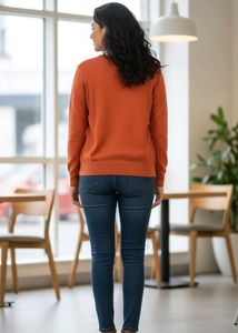 Imported Chic Orange Cardigan