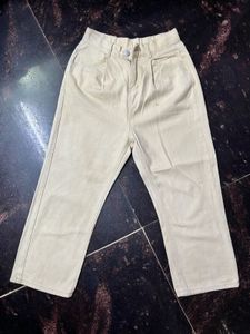 Beige Casual Pants