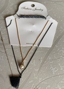 Trendy Layered Necklace Set with Choker