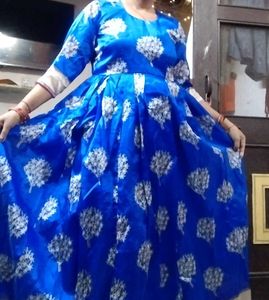 Elegant Blue Ethnic Gown