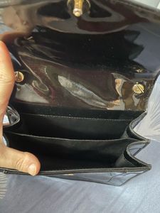 Black Patent Leather Snake Head Bag