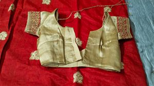 Heavy Wedding Wear Sari With Blouse