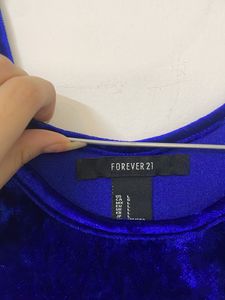 Forever 21 Blue Velvet Bodycon Dress