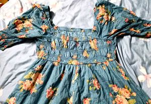 Floral Print Long Dress