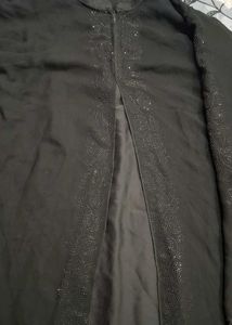 Elegant Black Abaya with Embellishments