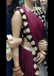 Off shoulder Blouse With Lehnga