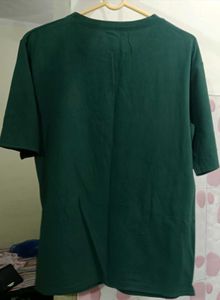 Dark Green Solid T-Shirt