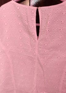 Beautiful Frock With Thread Cut Work