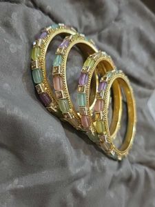 Elegant Beaded Bangle Set