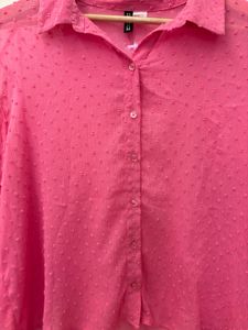Pink Swiss Dot Top