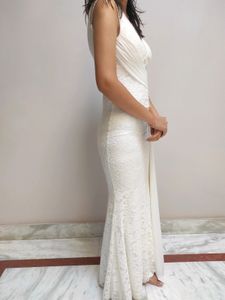 White Lacework Maxi Dress