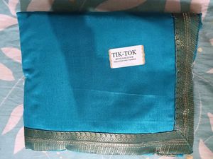 Teal Blue Fancy Saree