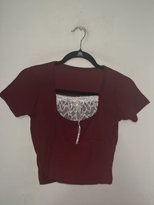 Korean Half Round Deep Neck Lace To For Women
