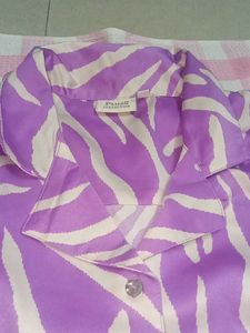 Stylish Purple Animal Print Shirt