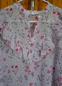 Floral Ruffle Blouse