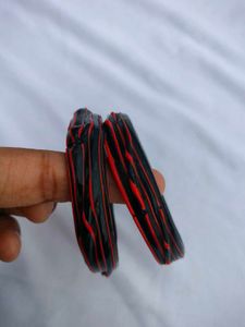 Black Colour Bangles Set Of 2
