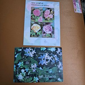 2Miniature sheets of scented postage stamps