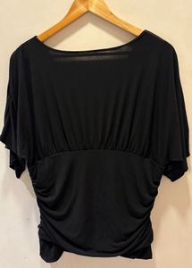 Chic Black V-Neck Top