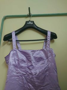 Lilac Satin Dress