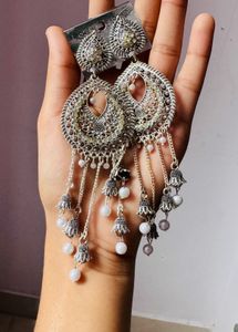 Vintage Silver Tone Dangle Earrings