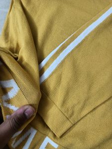 Yellow Mustardish Fitted Crop Top