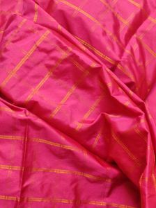 Pink &amp; Purple Checkered Saree