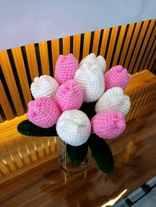 Pack Of 10 Crochet Tulips 🌷