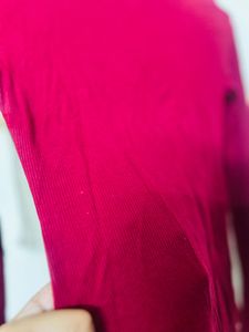 Burgundy Long Sleeve Bodysuit