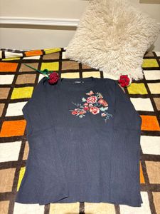 Premium black knitted sweater