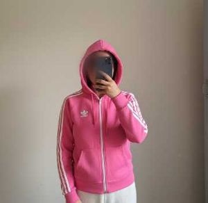 Pink Adidas Zip-Up Hoodie